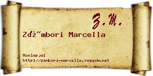 Zámbori Marcella névjegykártya